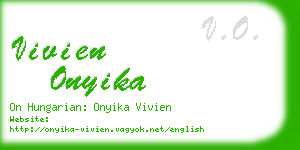 vivien onyika business card